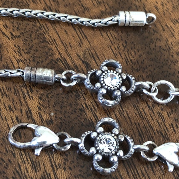 Brighton Flower Crystal Add-A-Bead charm bracelet. - Picture 5 of 13